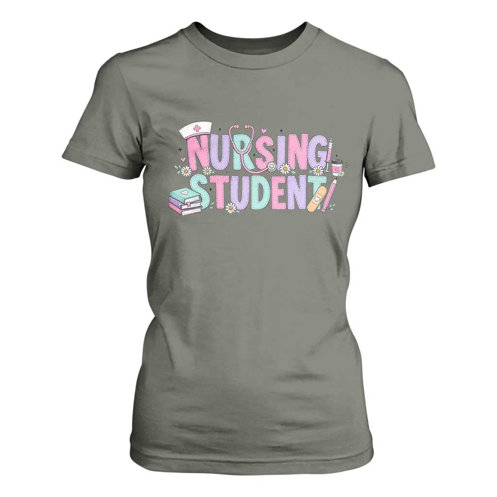 Pastel Nursing Student Medical School Gift T Shirt For Women