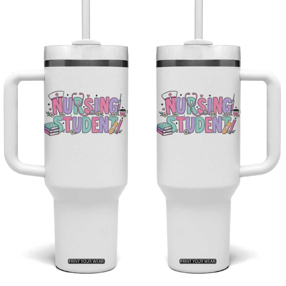 Pastel Nursing Student Medical School Gift Tumbler With Handle