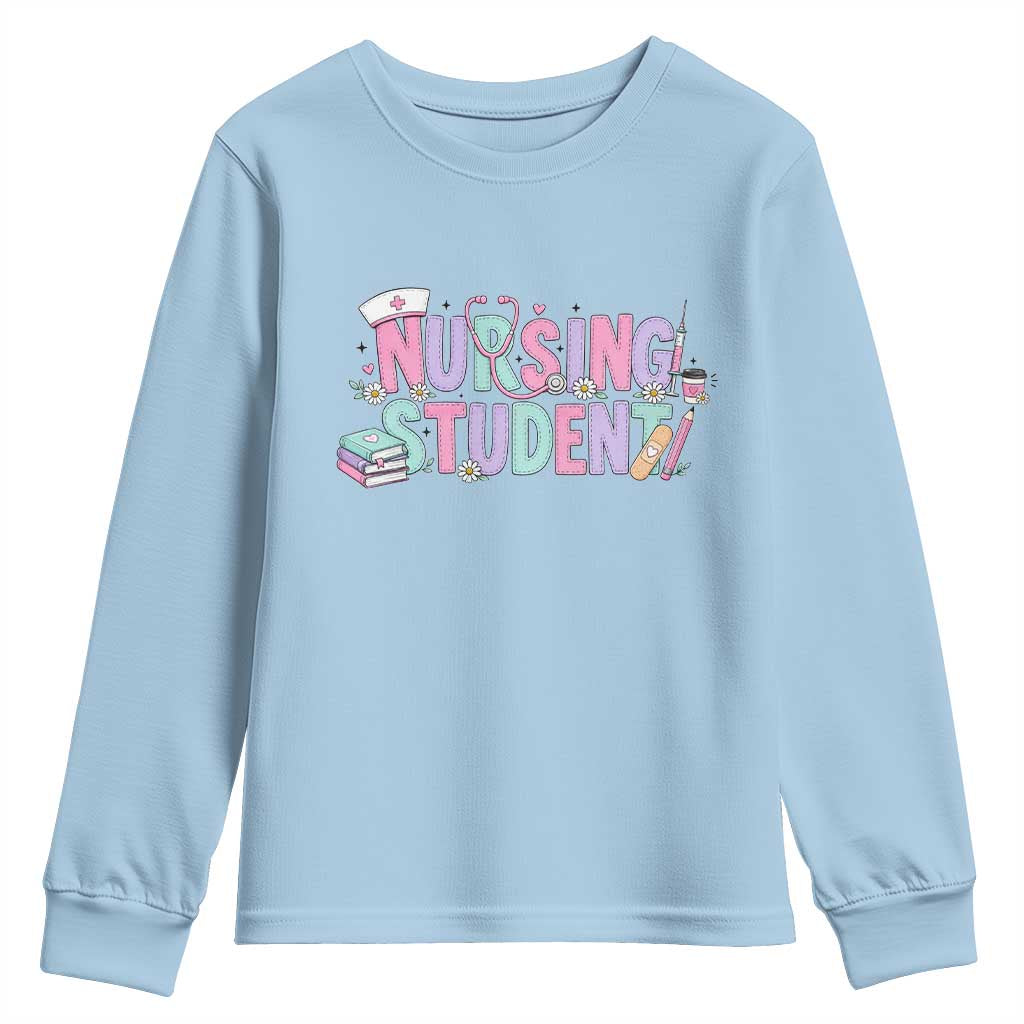 Pastel Nursing Student Medical School Gift Youth Sweatshirt
