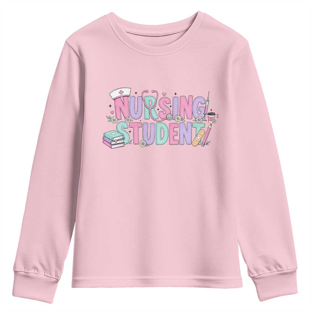 Pastel Nursing Student Medical School Gift Youth Sweatshirt