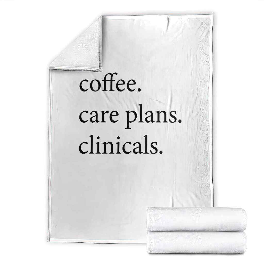 Funny Nursing School Life Throw Blanket Coffee Care Plans And Clinicals
