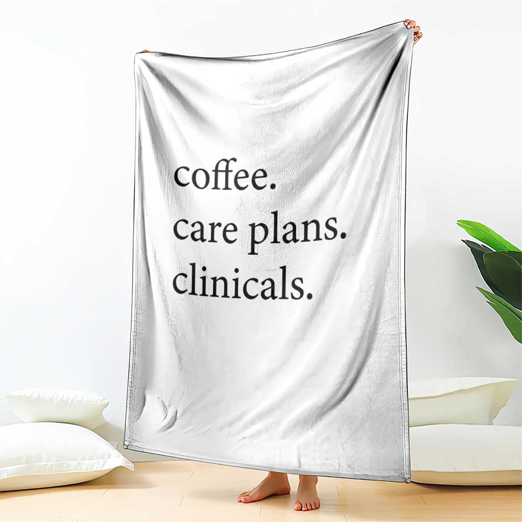 Funny Nursing School Life Throw Blanket Coffee Care Plans And Clinicals