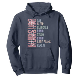 Funny Student Nurse Life Hoodie Eat Sleep Clinicals Panic Study Repeat