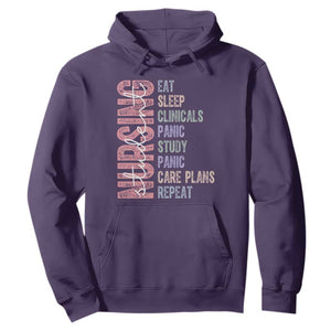 Funny Student Nurse Life Hoodie Eat Sleep Clinicals Panic Study Repeat