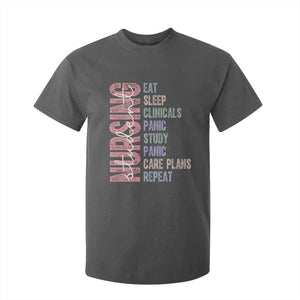 Funny Student Nurse Life T Shirt For Kid Eat Sleep Clinicals Panic Study Repeat