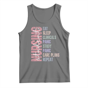Funny Student Nurse Life Tank Top Eat Sleep Clinicals Panic Study Repeat
