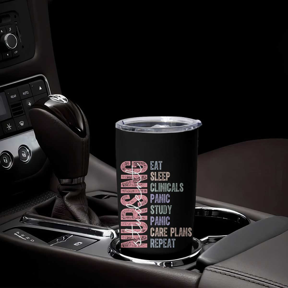 Funny Student Nurse Life Tumbler Cup Eat Sleep Clinicals Panic Study Repeat