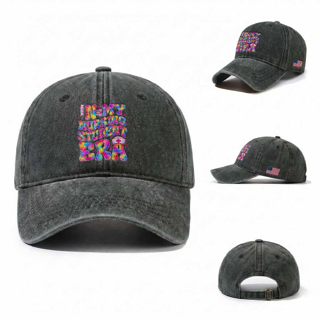 In My Nursing Student Era Washed Cotton Baseball Cap Future Nurse Gift