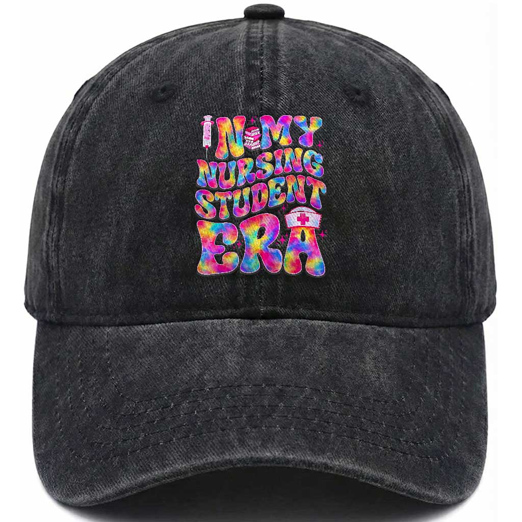 In My Nursing Student Era Washed Cotton Baseball Cap Future Nurse Gift TS12 Print Your Wear