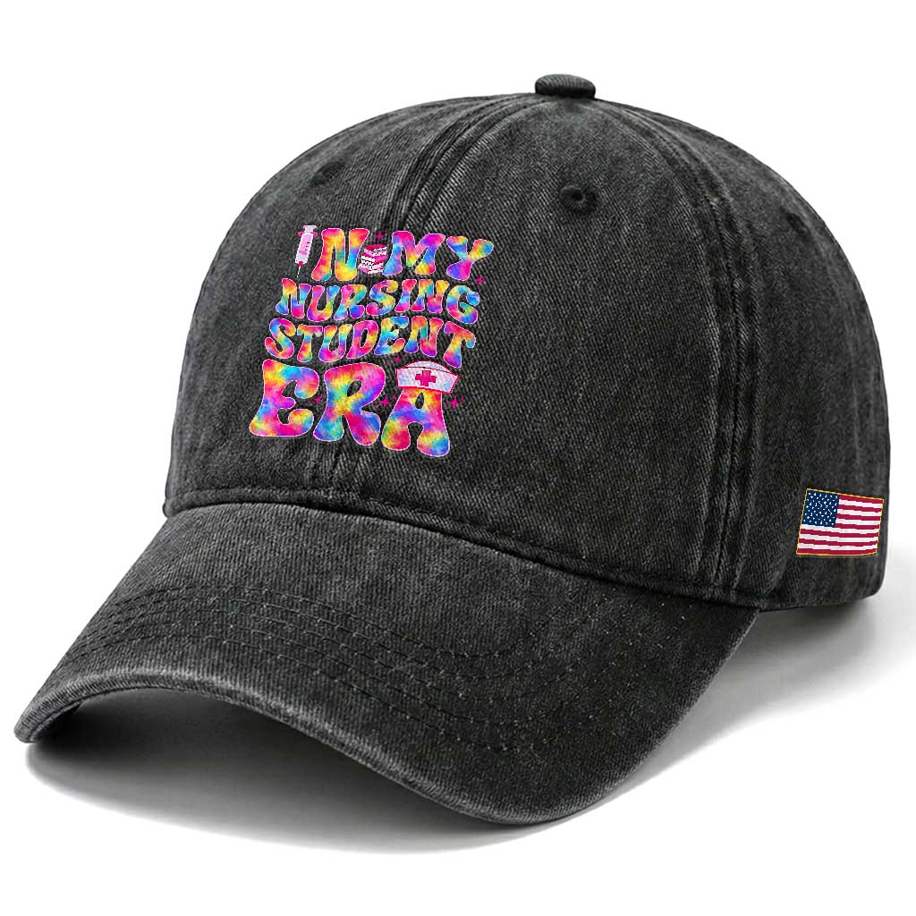 In My Nursing Student Era Washed Cotton Baseball Cap Future Nurse Gift