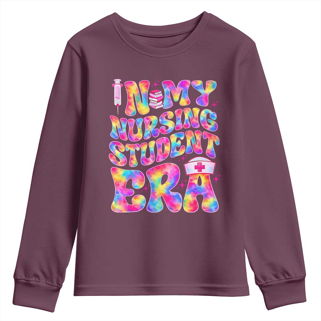In My Nursing Student Era Youth Sweatshirt Future Nurse Gift