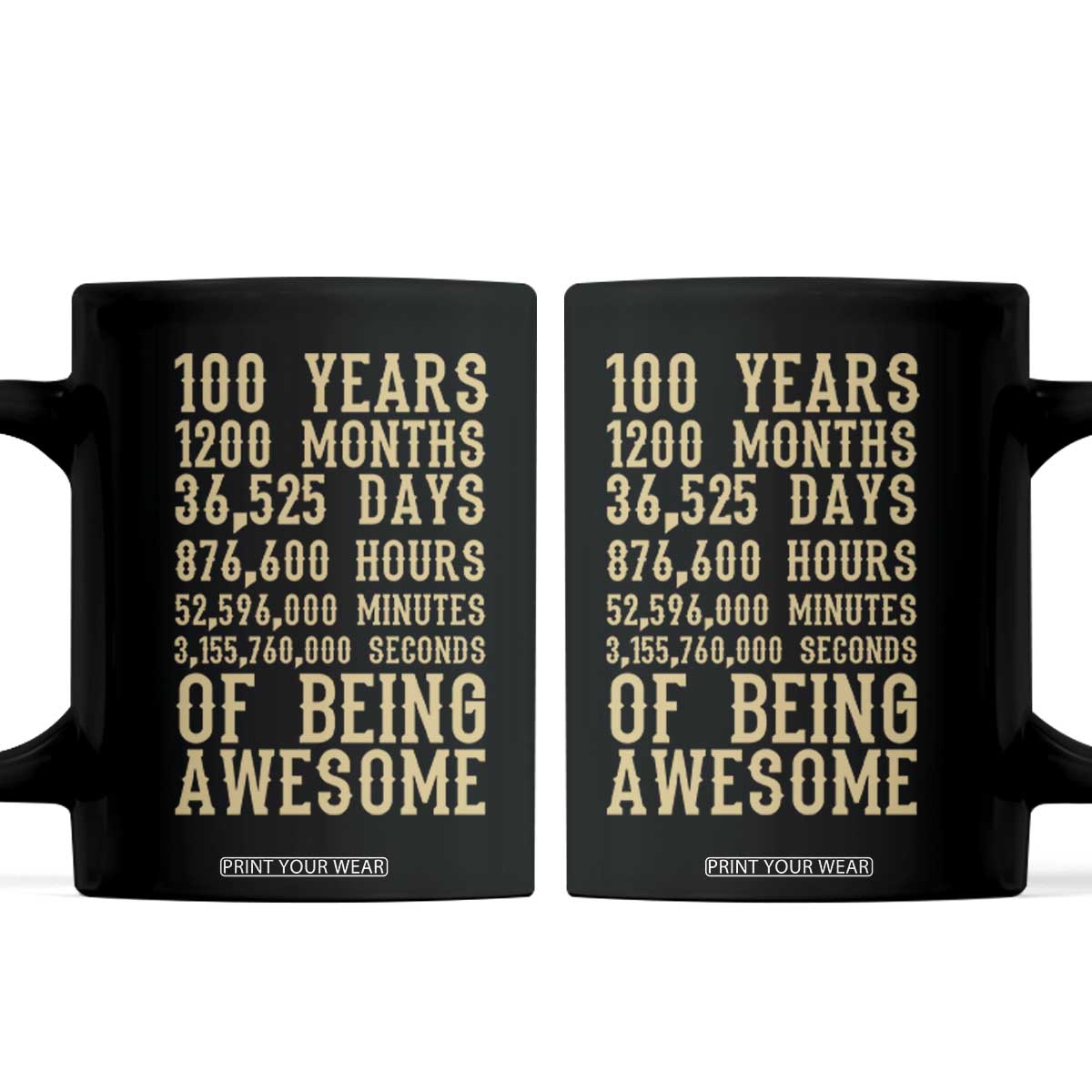 Vintage 100th Birthday Gift Coffee Mug 100 Years Of Being Awesome