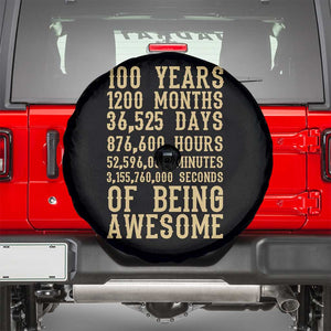 Vintage 100th Birthday Gift Spare Tire Cover 100 Years Of Being Awesome
