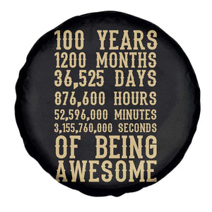 Vintage 100th Birthday Gift Spare Tire Cover 100 Years Of Being Awesome