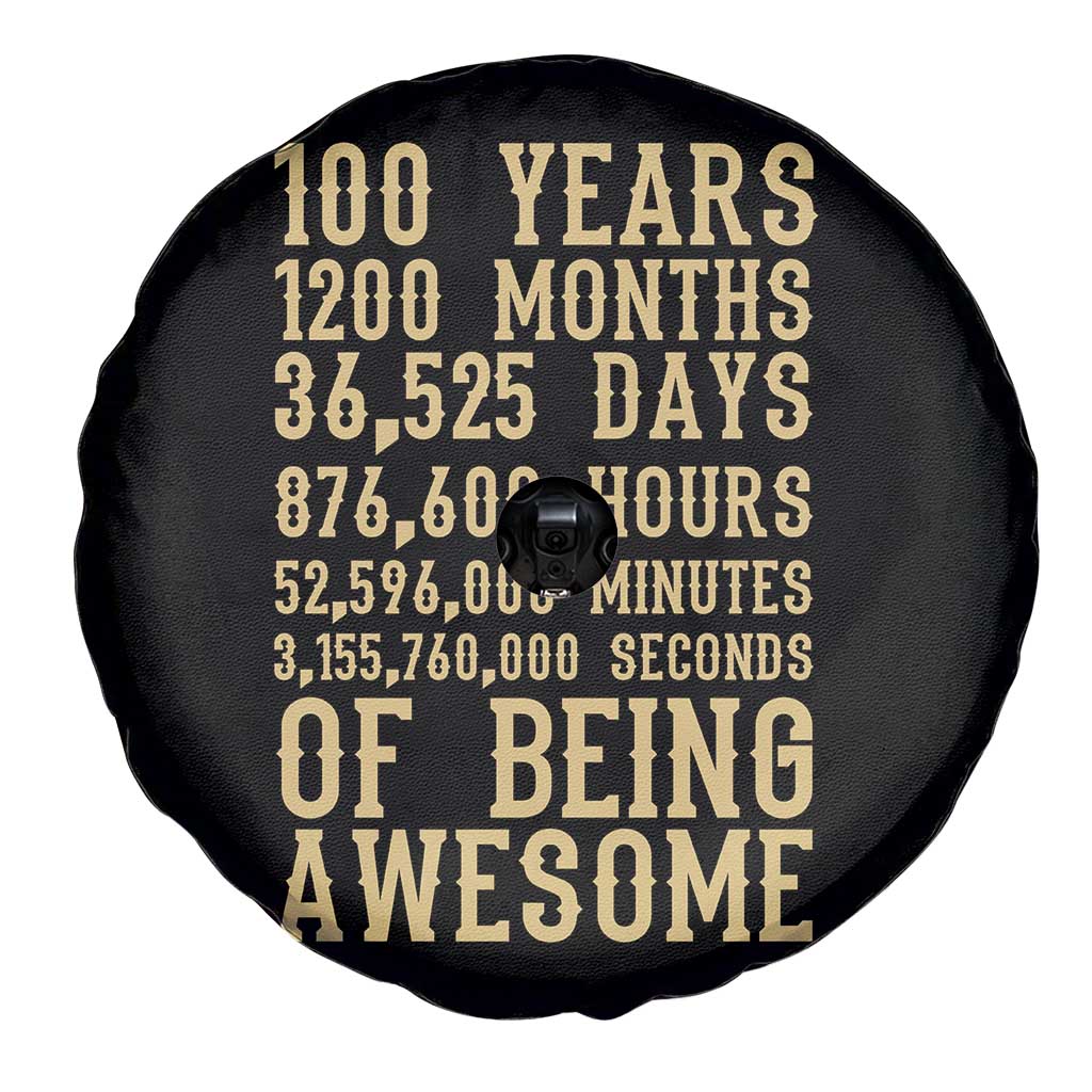 Vintage 100th Birthday Gift Spare Tire Cover 100 Years Of Being Awesome