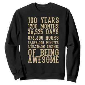Vintage 100th Birthday Gift Sweatshirt 100 Years Of Being Awesome