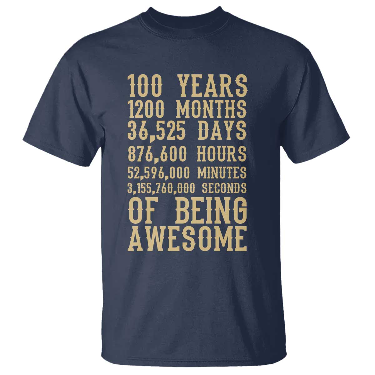 Vintage 100th Birthday Gift T Shirt 100 Years Of Being Awesome