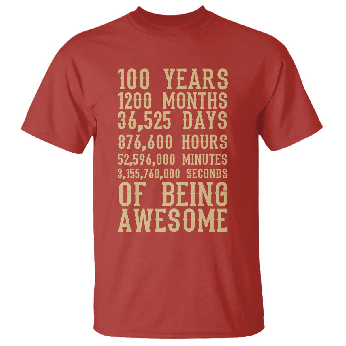 Vintage 100th Birthday Gift T Shirt 100 Years Of Being Awesome