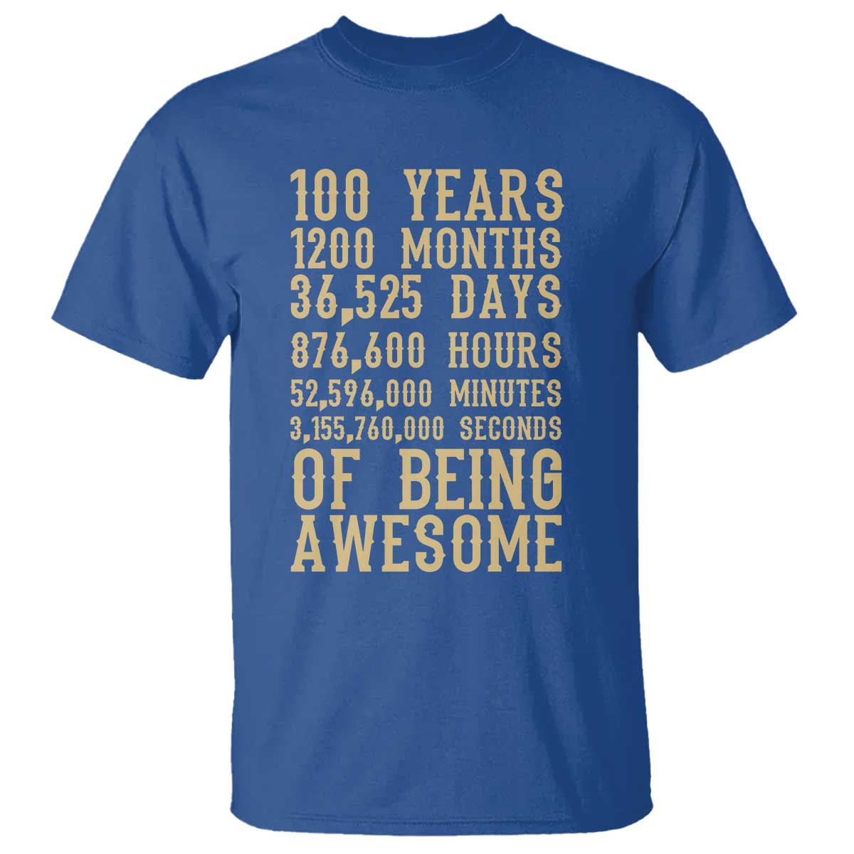 Vintage 100th Birthday Gift T Shirt 100 Years Of Being Awesome