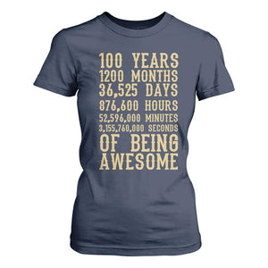 Vintage 100th Birthday Gift T Shirt For Women 100 Years Of Being Awesome