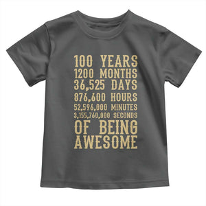 Vintage 100th Birthday Gift Toddler T Shirt 100 Years Of Being Awesome