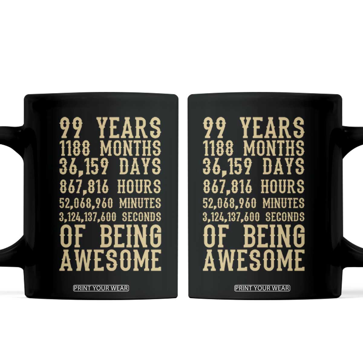 Vintage 99th Birthday Gift Coffee Mug 99 Years Of Being Awesome