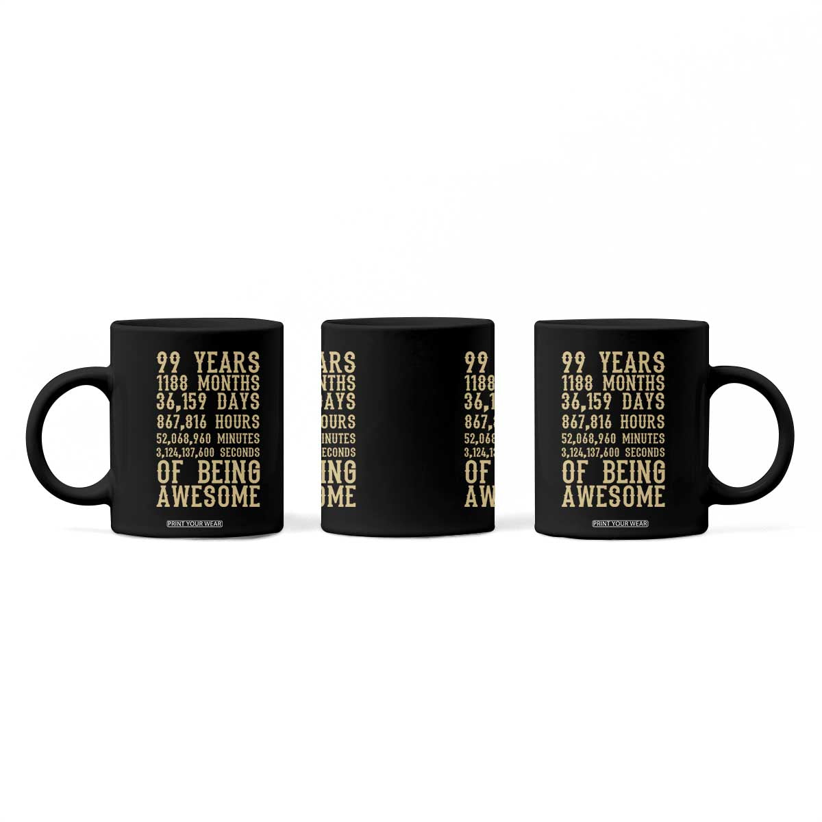 Vintage 99th Birthday Gift Coffee Mug 99 Years Of Being Awesome