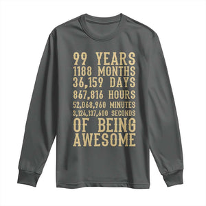 Vintage 99th Birthday Gift Long Sleeve Shirt 99 Years Of Being Awesome