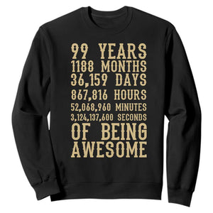 Vintage 99th Birthday Gift Sweatshirt 99 Years Of Being Awesome