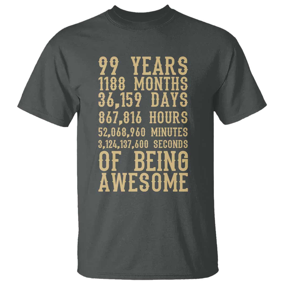 Vintage 99th Birthday Gift T Shirt 99 Years Of Being Awesome