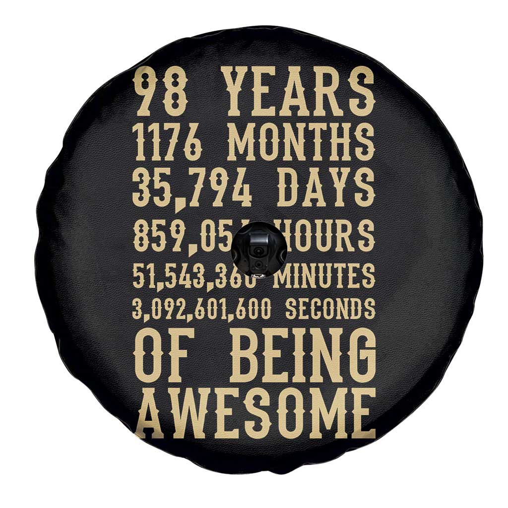 Vintage 98th Birthday Gift Spare Tire Cover 98 Years Of Being Awesome