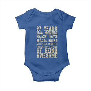 Vintage 97th Birthday Gift Baby Onesie 97 Years Of Being Awesome