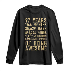Vintage 97th Birthday Gift Long Sleeve Shirt 97 Years Of Being Awesome