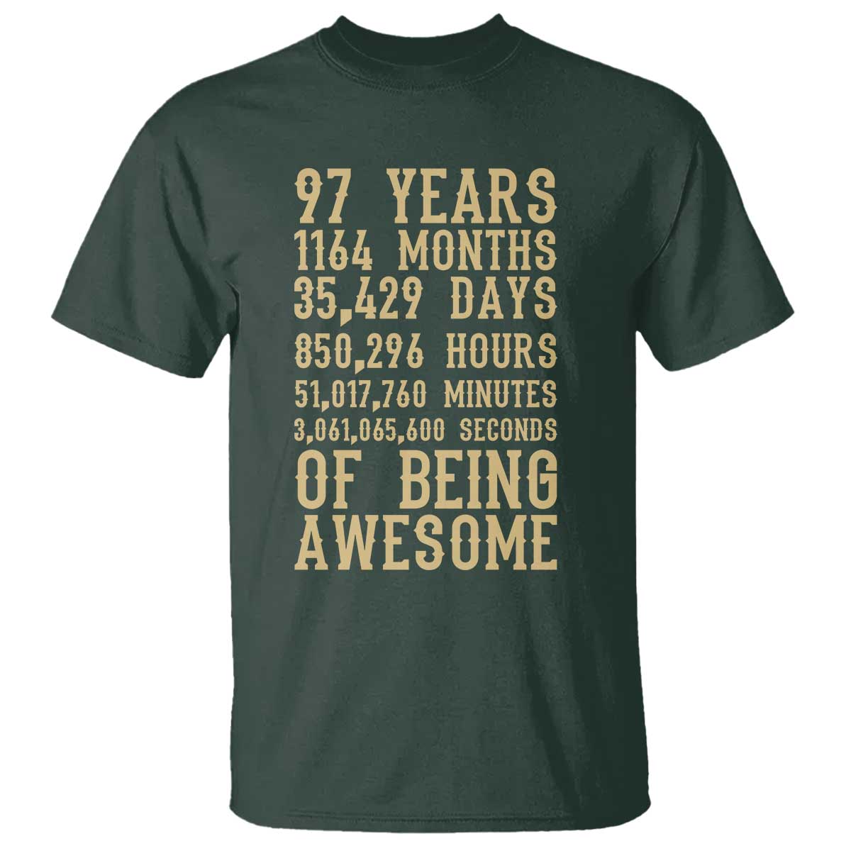 Vintage 97th Birthday Gift T Shirt 97 Years Of Being Awesome