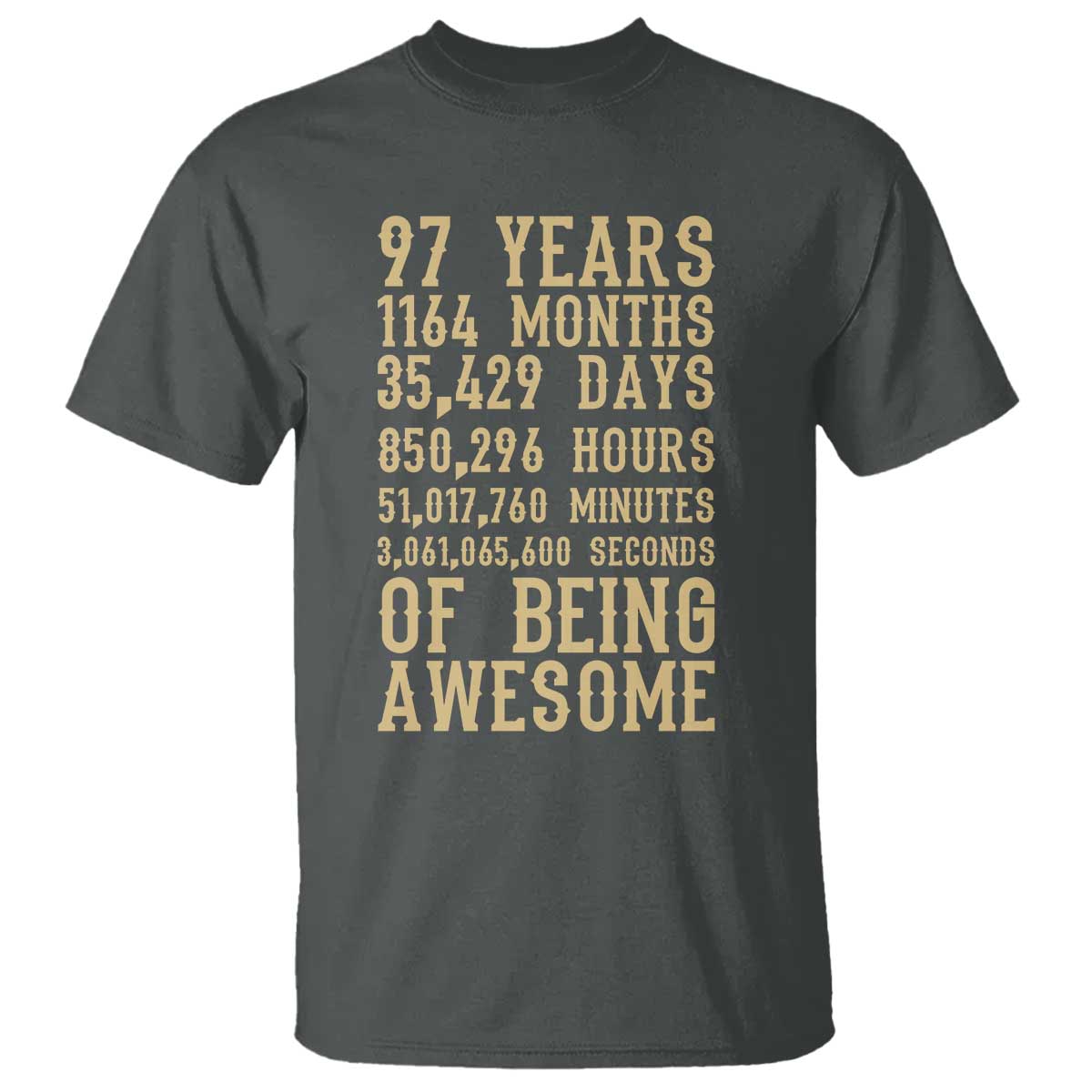 Vintage 97th Birthday Gift T Shirt 97 Years Of Being Awesome