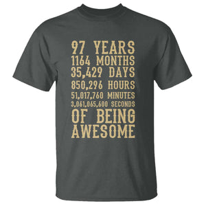 Vintage 97th Birthday Gift T Shirt 97 Years Of Being Awesome