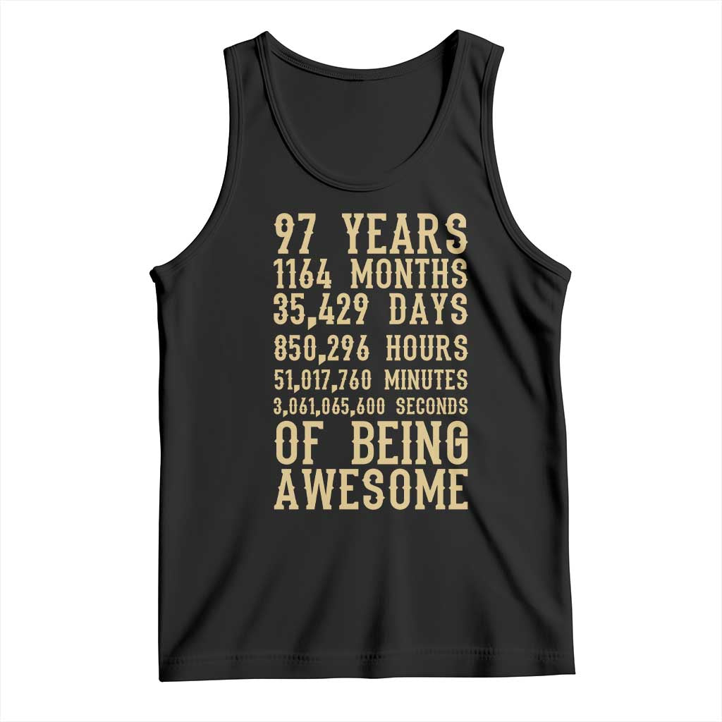 Vintage 97th Birthday Gift Tank Top 97 Years Of Being Awesome
