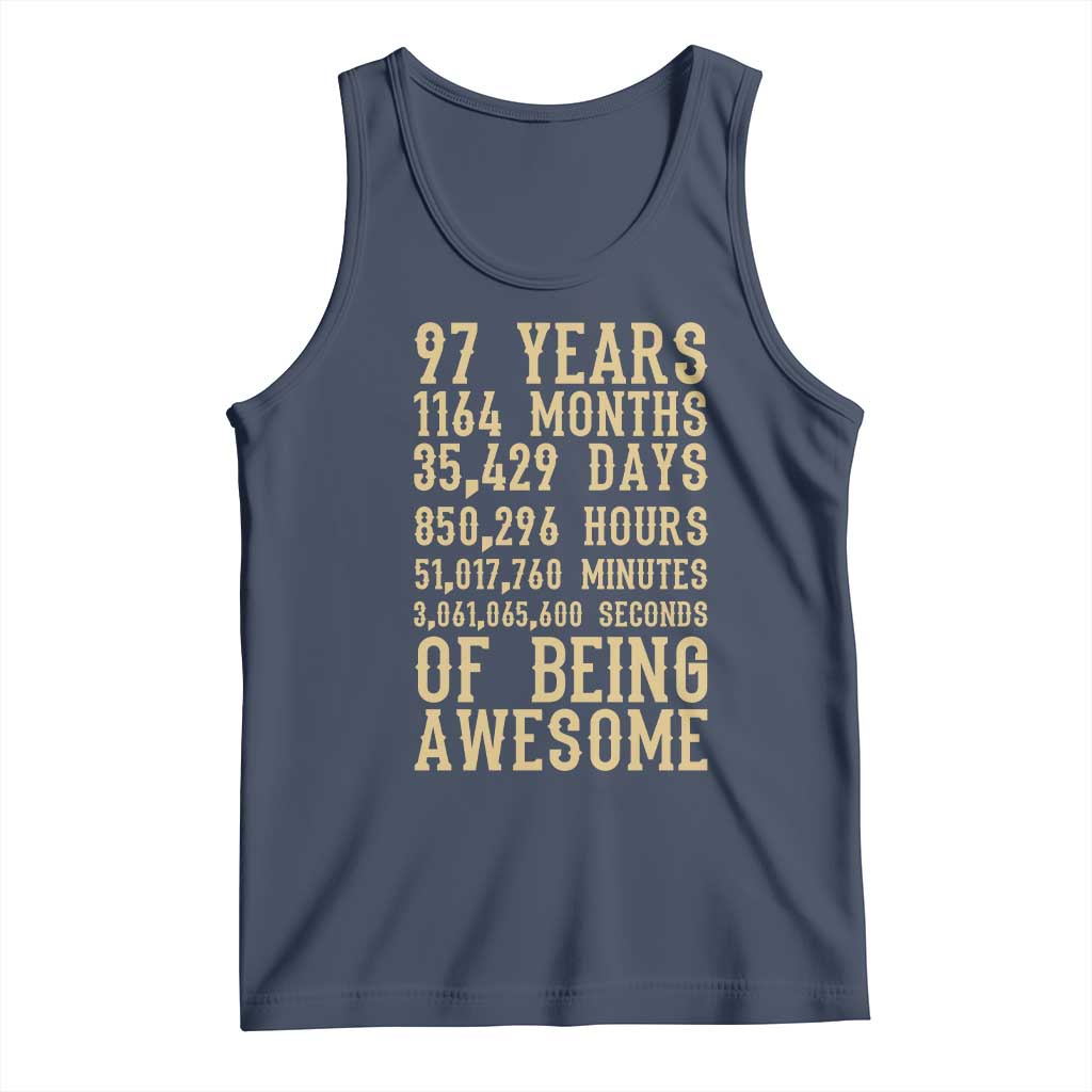 Vintage 97th Birthday Gift Tank Top 97 Years Of Being Awesome
