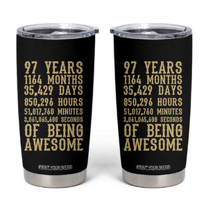 Vintage 97th Birthday Gift Tumbler Cup 97 Years Of Being Awesome