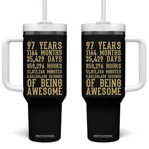 Vintage 97th Birthday Gift Tumbler With Handle 97 Years Of Being Awesome