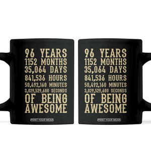 Vintage 96th Birthday Gift Coffee Mug 96 Years Of Being Awesome