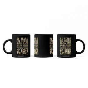 Vintage 96th Birthday Gift Coffee Mug 96 Years Of Being Awesome