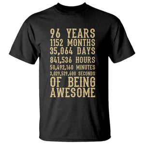 Vintage 96th Birthday Gift T Shirt 96 Years Of Being Awesome