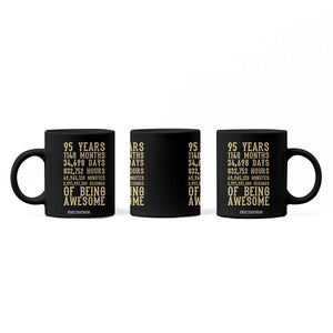 Vintage 95th Birthday Gift Coffee Mug 95 Years Of Being Awesome