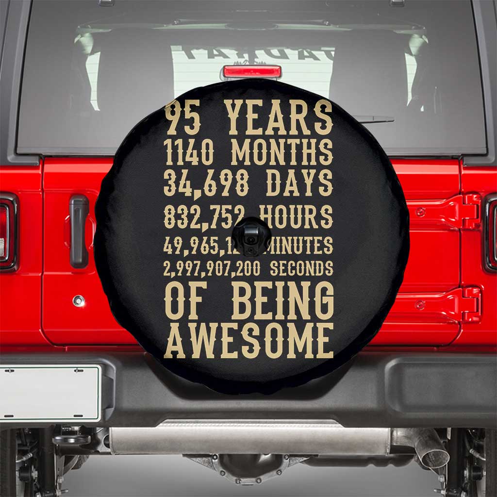 Vintage 95th Birthday Gift Spare Tire Cover 95 Years Of Being Awesome