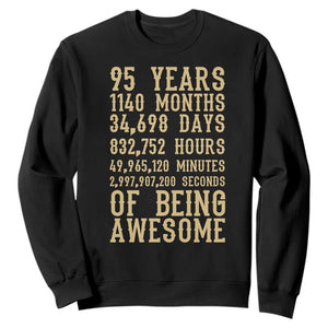 Vintage 95th Birthday Gift Sweatshirt 95 Years Of Being Awesome