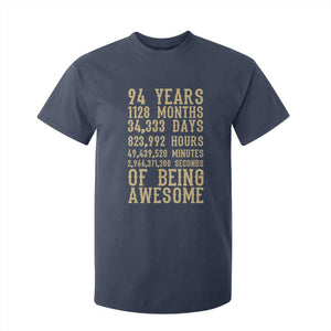 Vintage 94th Birthday Gift T Shirt For Kid 94 Years Of Being Awesome