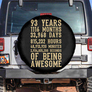 Vintage 93rd Birthday Gift Spare Tire Cover 93 Years Of Being Awesome