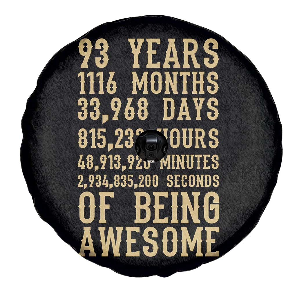 Vintage 93rd Birthday Gift Spare Tire Cover 93 Years Of Being Awesome