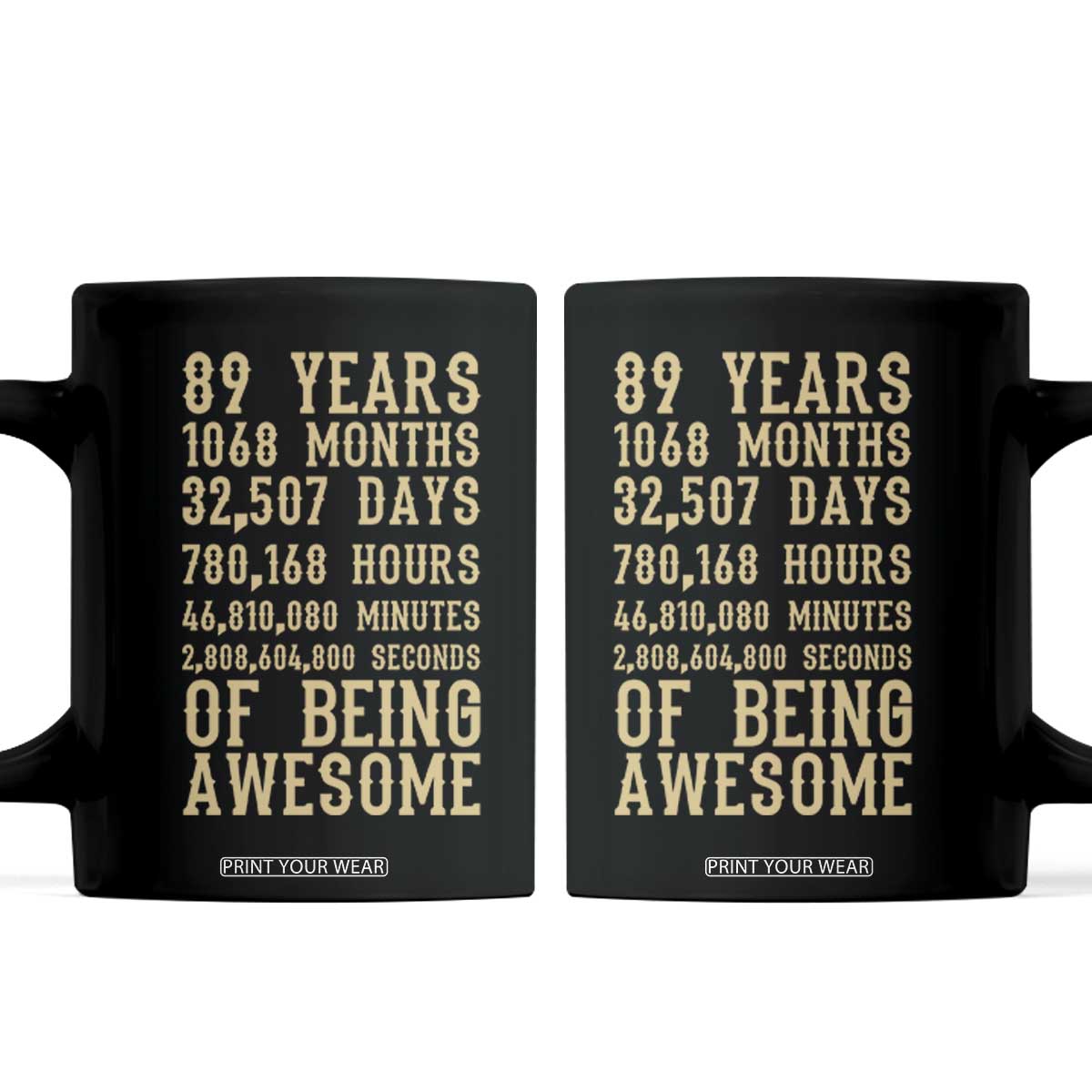 Vintage 89th Birthday Gift Coffee Mug 89 Years Of Being Awesome